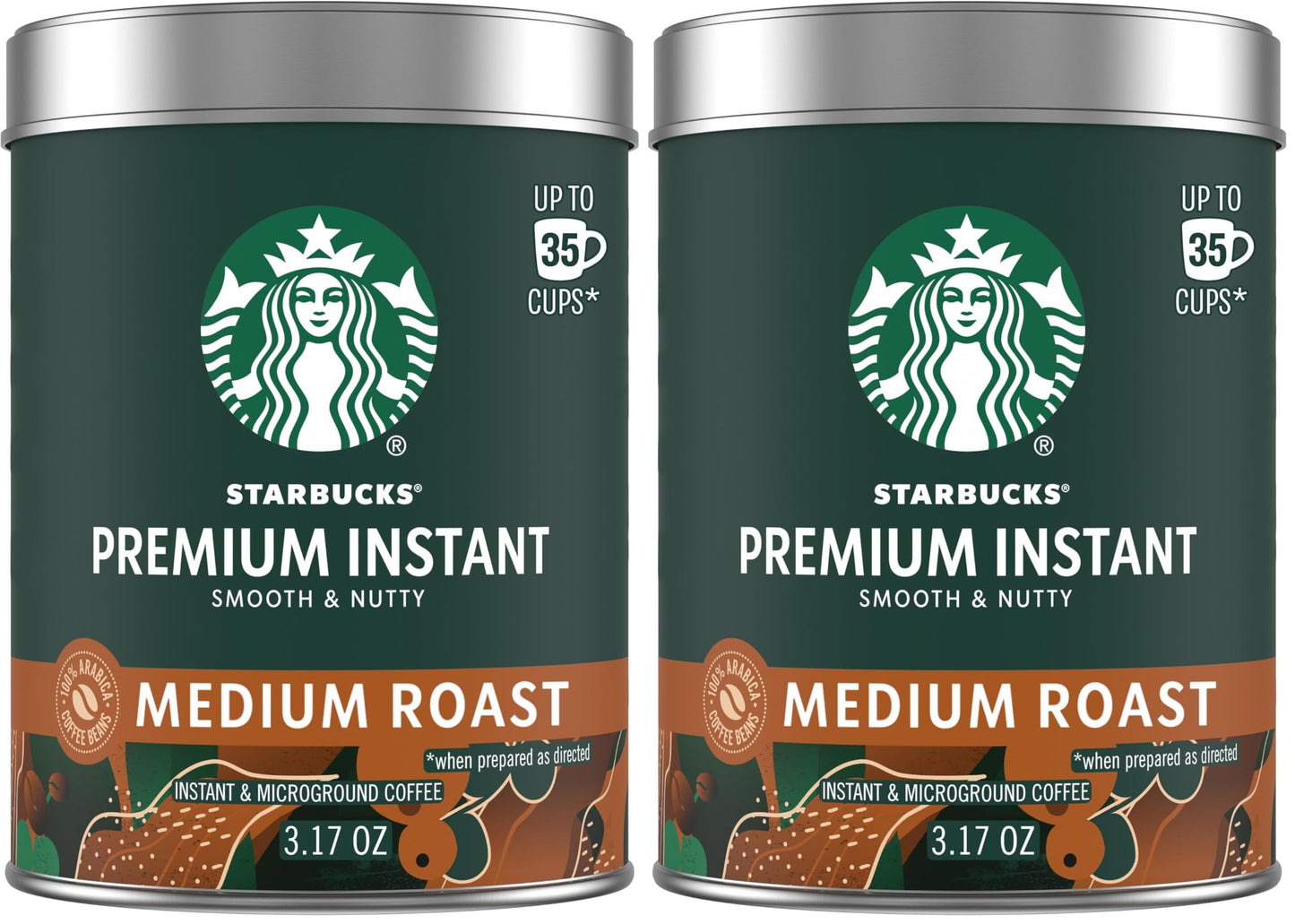 Premium Medium Roast Instant Coffee 100% Arabica Tin Up to 40 Cups