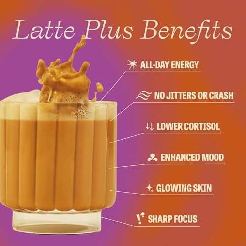 Instant Tea Latte Superfood Powder Blend with Oat Milk Lion’s Mane Reishi Mushroom 14 Servings