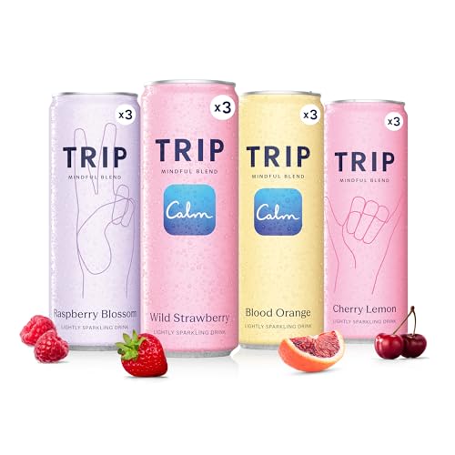 Mindful Blend Sparkling Adaptogen Seltzer Magnesium Citrate Ashwagandha Lion’s Mane L Theanine No Sugar Vegan Variety Pack 12oz Pack of 12