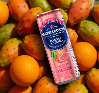Sparkling Fruit Beverage Variety Pack Blood Orange Lemon Prickly Pear Pomegranate Cans 11.15oz Pack of 24