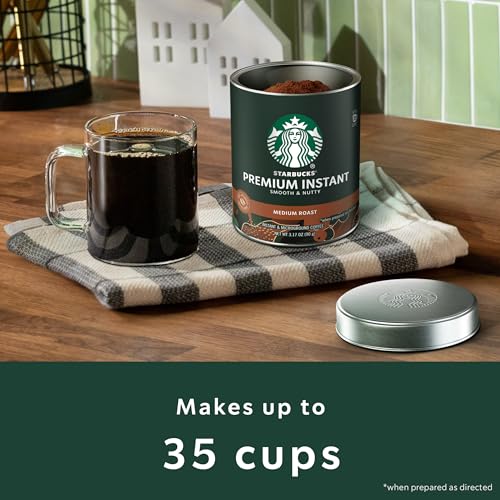 Premium Medium Roast Instant Coffee 100% Arabica Tin Up to 40 Cups