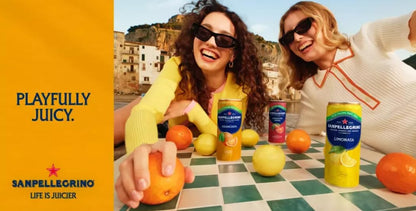Sparkling Fruit Beverage Variety Pack Blood Orange Lemon Prickly Pear Pomegranate Cans 11.15oz Pack of 24