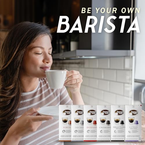 Italian Espresso Coffee Pods Compatible with Nespresso Original Line BPA Free Capsules Made in Italy
