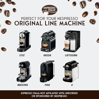Italian Espresso Coffee Pods Compatible with Nespresso Original Line BPA Free Capsules Made in Italy
