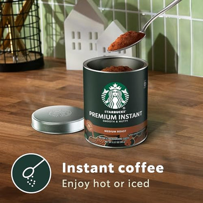 Premium Medium Roast Instant Coffee 100% Arabica Tin Up to 40 Cups