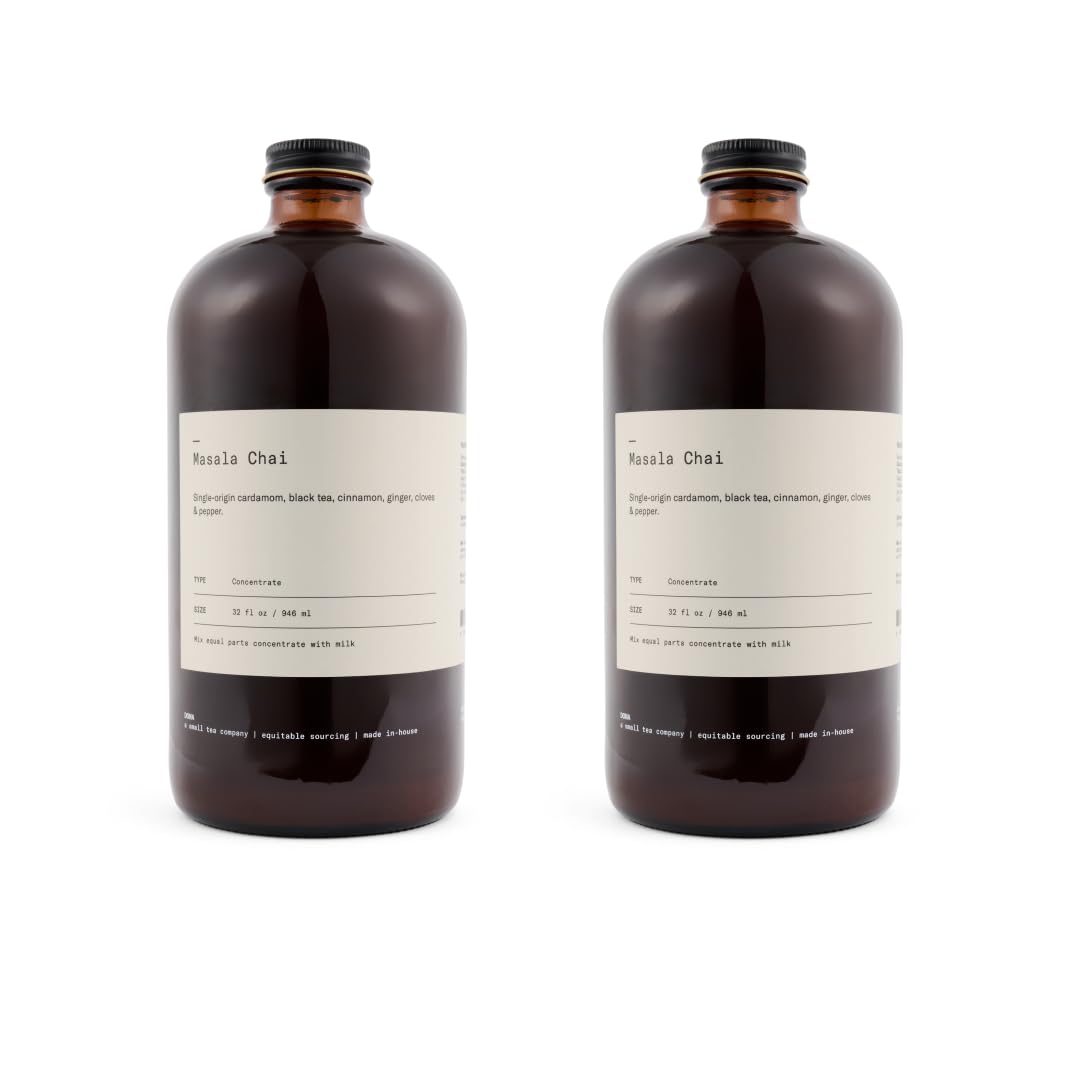 Masala Chai Tea Concentrate Small Batch Spiced Chai Hot or Iced Pack of 2