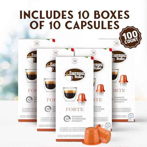Italian Espresso Coffee Pods Compatible with Nespresso Original Line BPA Free Capsules Made in Italy