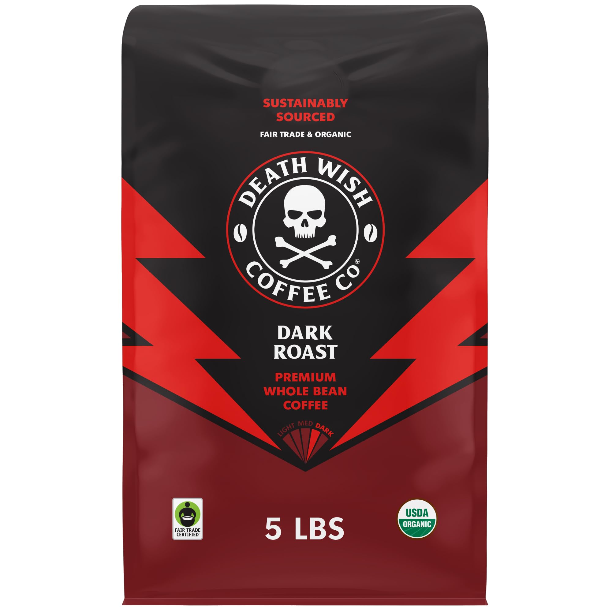 Valhalla Java Whole Bean Coffee Bold Intense Arabica Robusta Organic High Caffeine Blend