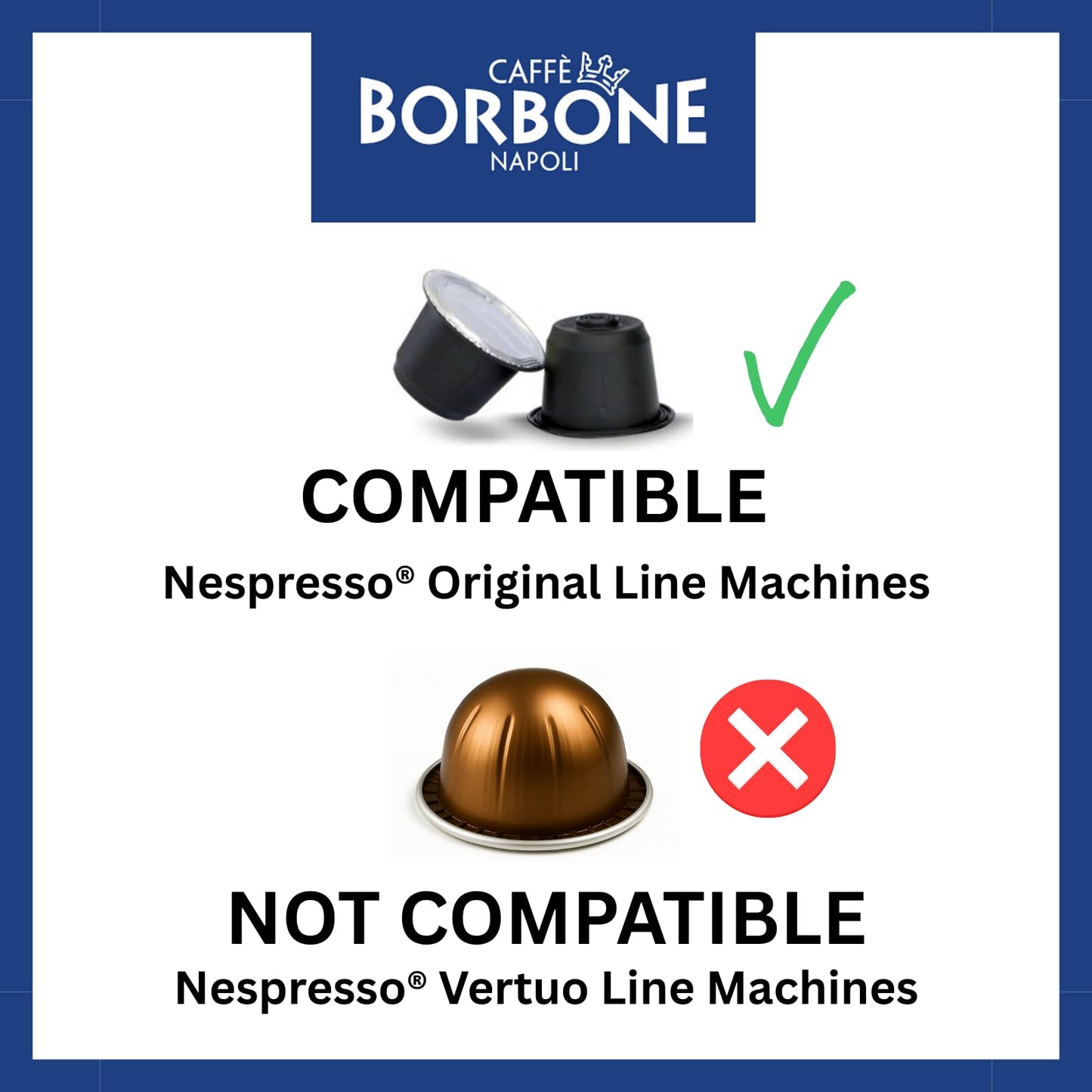 Nespresso Compatible Italian Coffee Pods Fresh Roasted Individually Wrapped Capsules Original Line Only