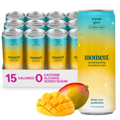 Botanical Sparkling Soda Adaptogen Drink Calm Clarity Relaxation L Theanine Ashwagandha Sugar Free Caffeine Free