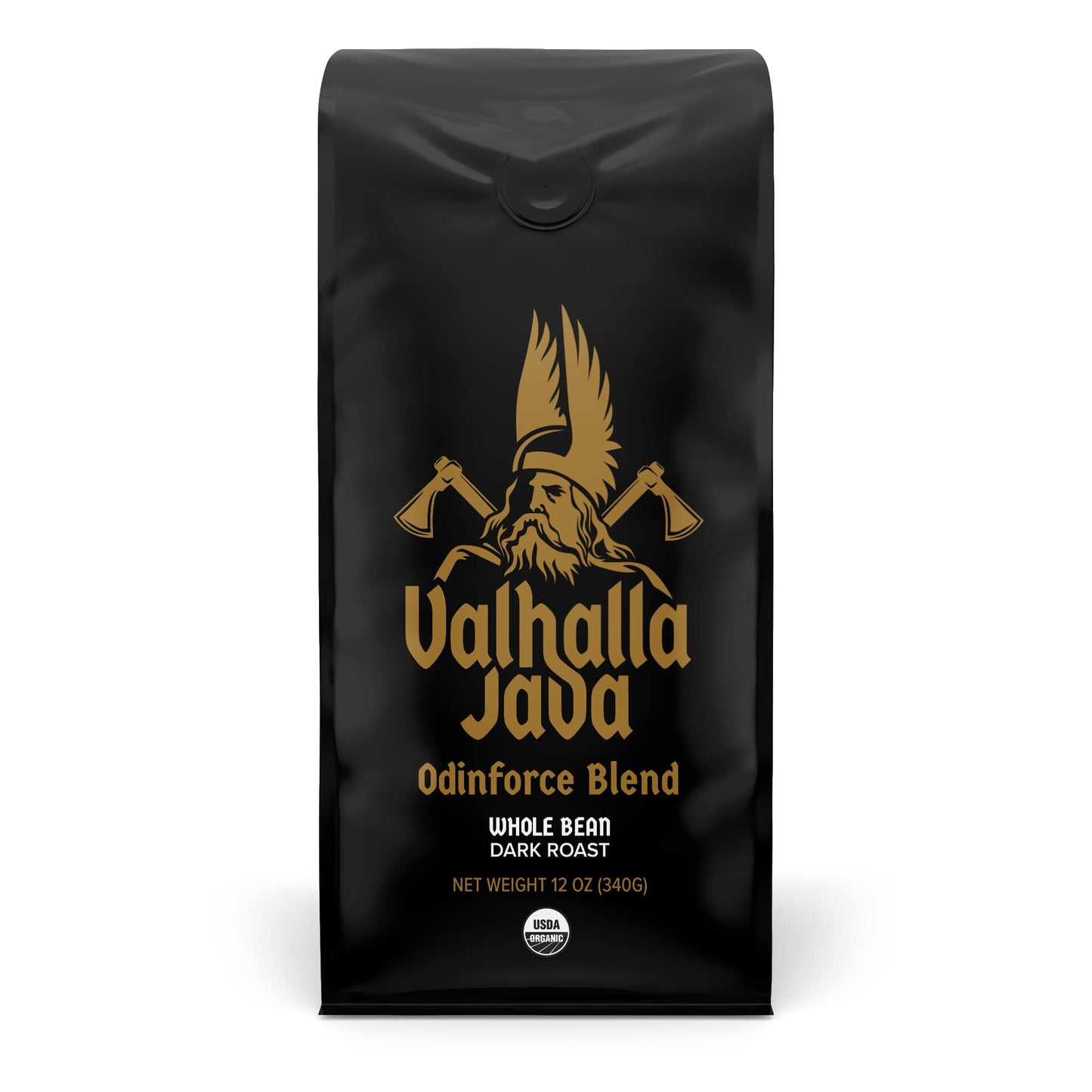 Valhalla Java Whole Bean Coffee Bold Intense Arabica Robusta Organic High Caffeine Blend