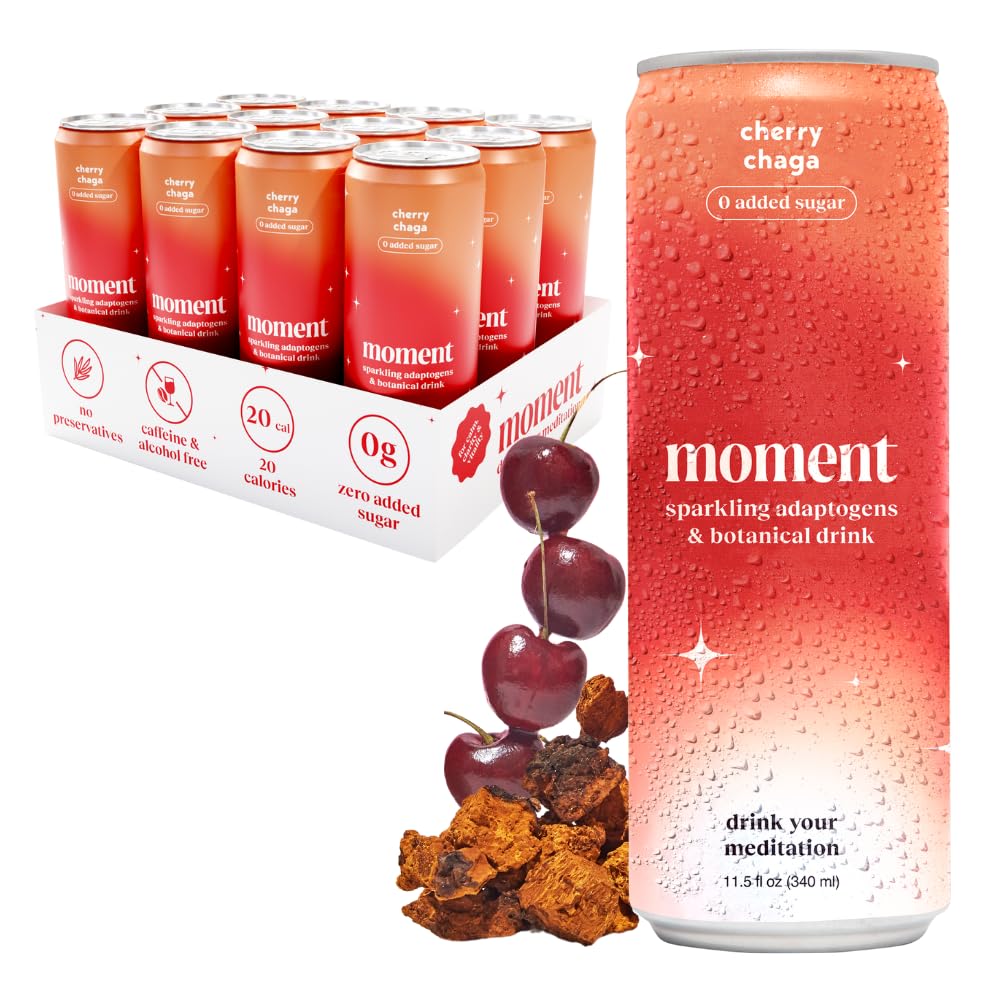 Botanical Sparkling Soda Adaptogen Drink Calm Clarity Relaxation L Theanine Ashwagandha Sugar Free Caffeine Free