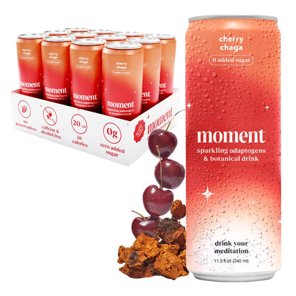 Botanical Sparkling Soda Adaptogen Drink Calm Clarity Relaxation L Theanine Ashwagandha Sugar Free Caffeine Free
