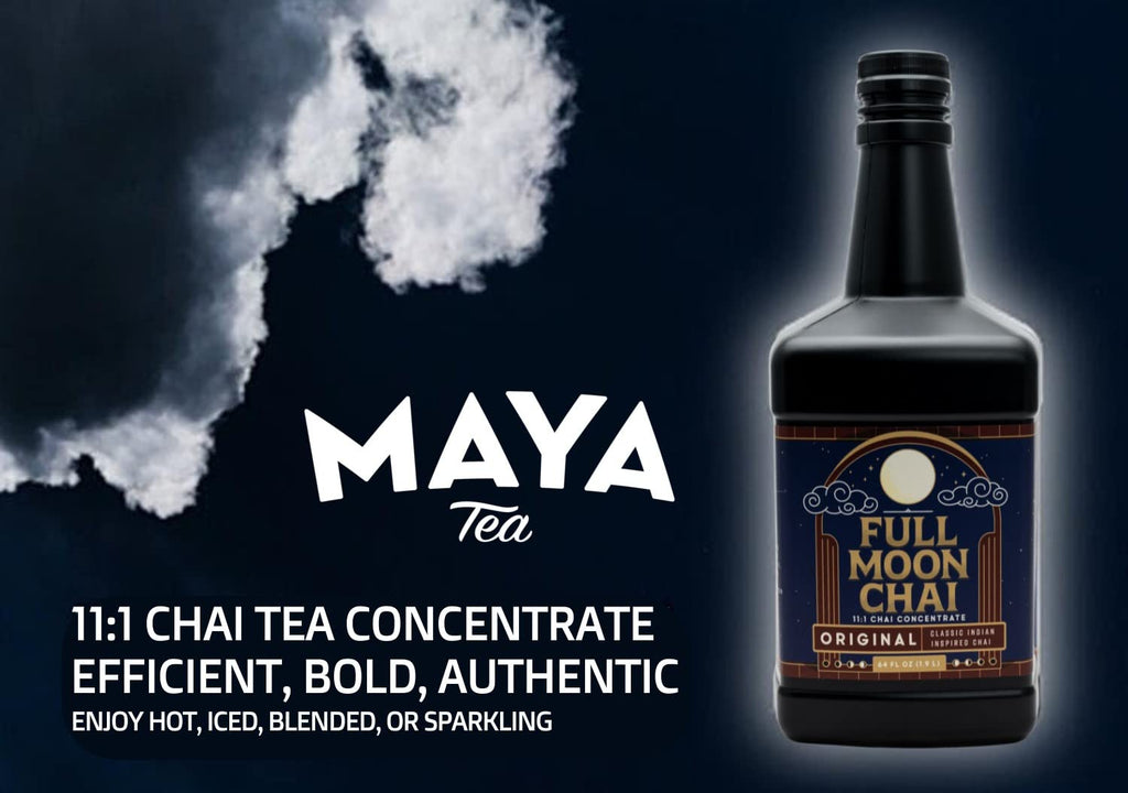 Full Moon Chai Tea Concentrate Classic Indian Style Organic Cane Sugar Natural Flavored Blend