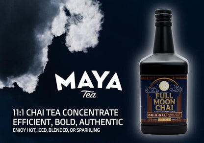 Full Moon Chai Tea Concentrate Classic Indian Style Organic Cane Sugar Natural Flavored Blend