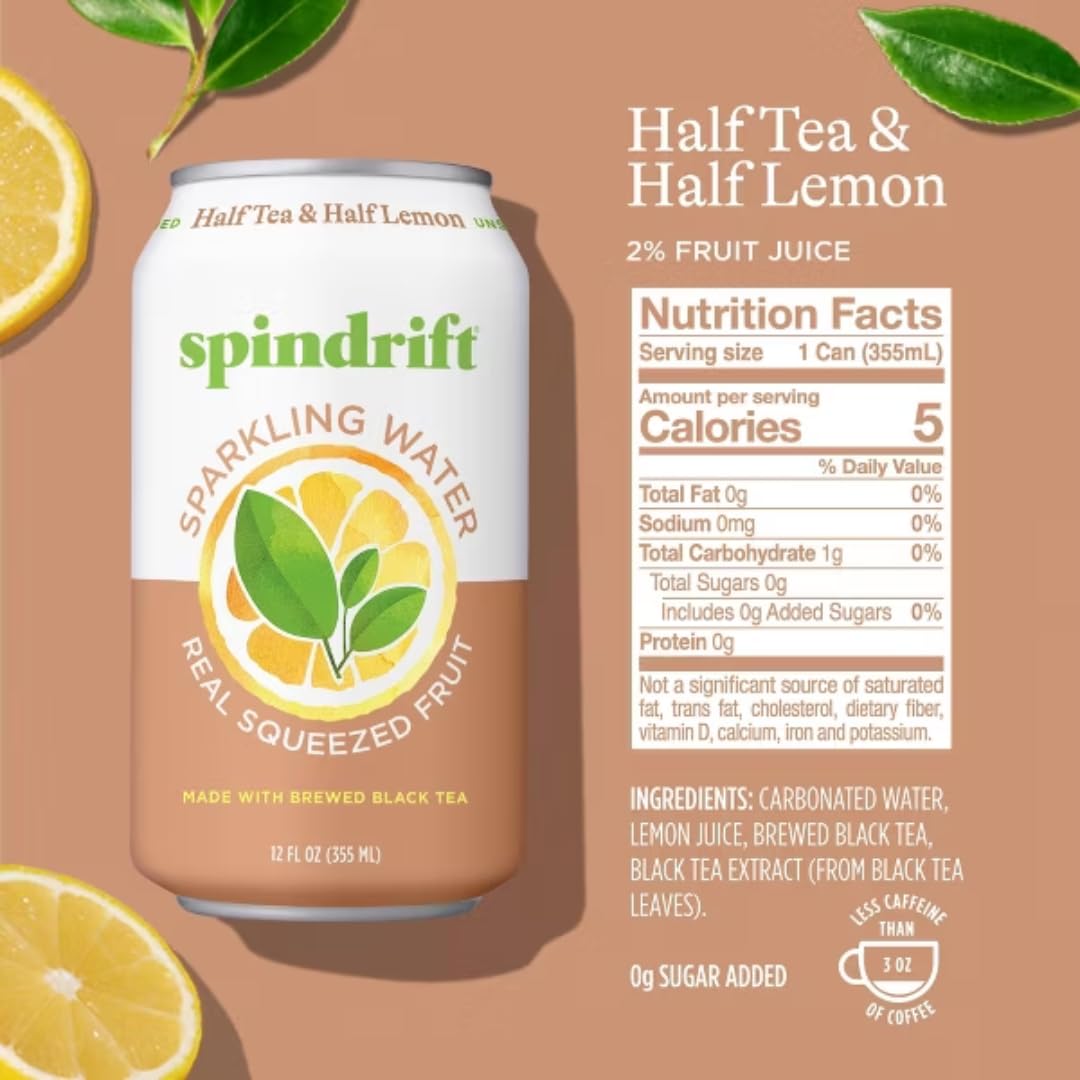 Sparkling Water Variety Pack Real Squeezed Fruit 12oz Cans Pack of 18 9 Flavors