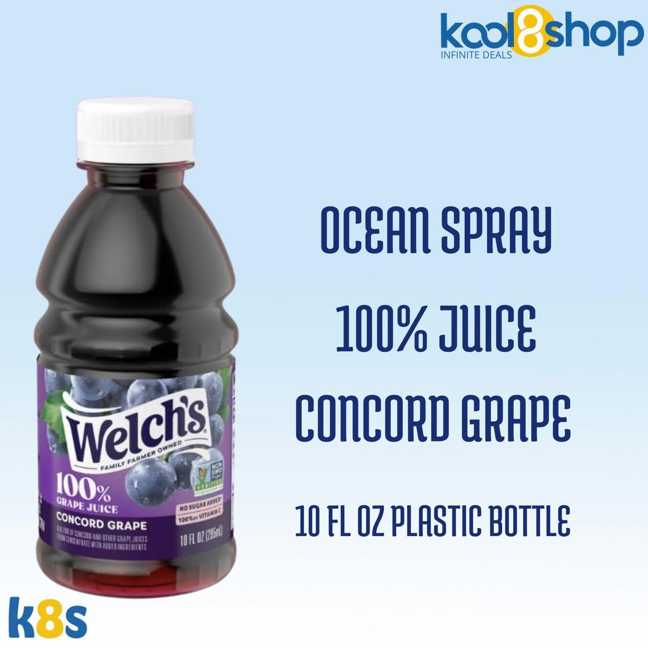 Juice Drink Bottle Variety Pack 10oz 24 Pack with Reusable Snack Bags Fruit Beverage Bottled Drinks