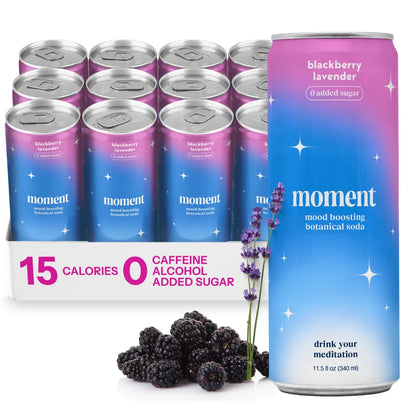 Botanical Sparkling Soda Adaptogen Drink Calm Clarity Relaxation L Theanine Ashwagandha Sugar Free Caffeine Free