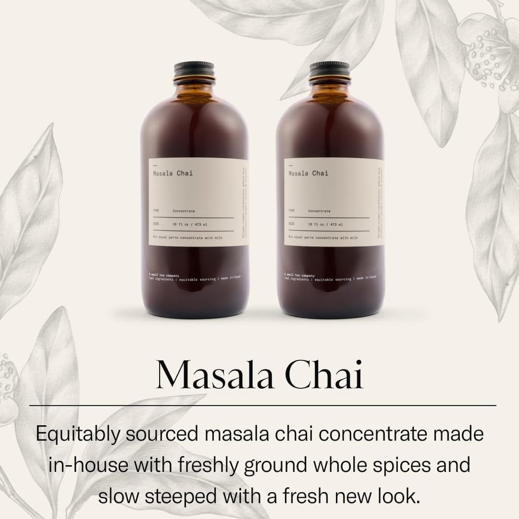 Masala Chai Tea Concentrate Small Batch Spiced Chai Hot or Iced Pack of 2