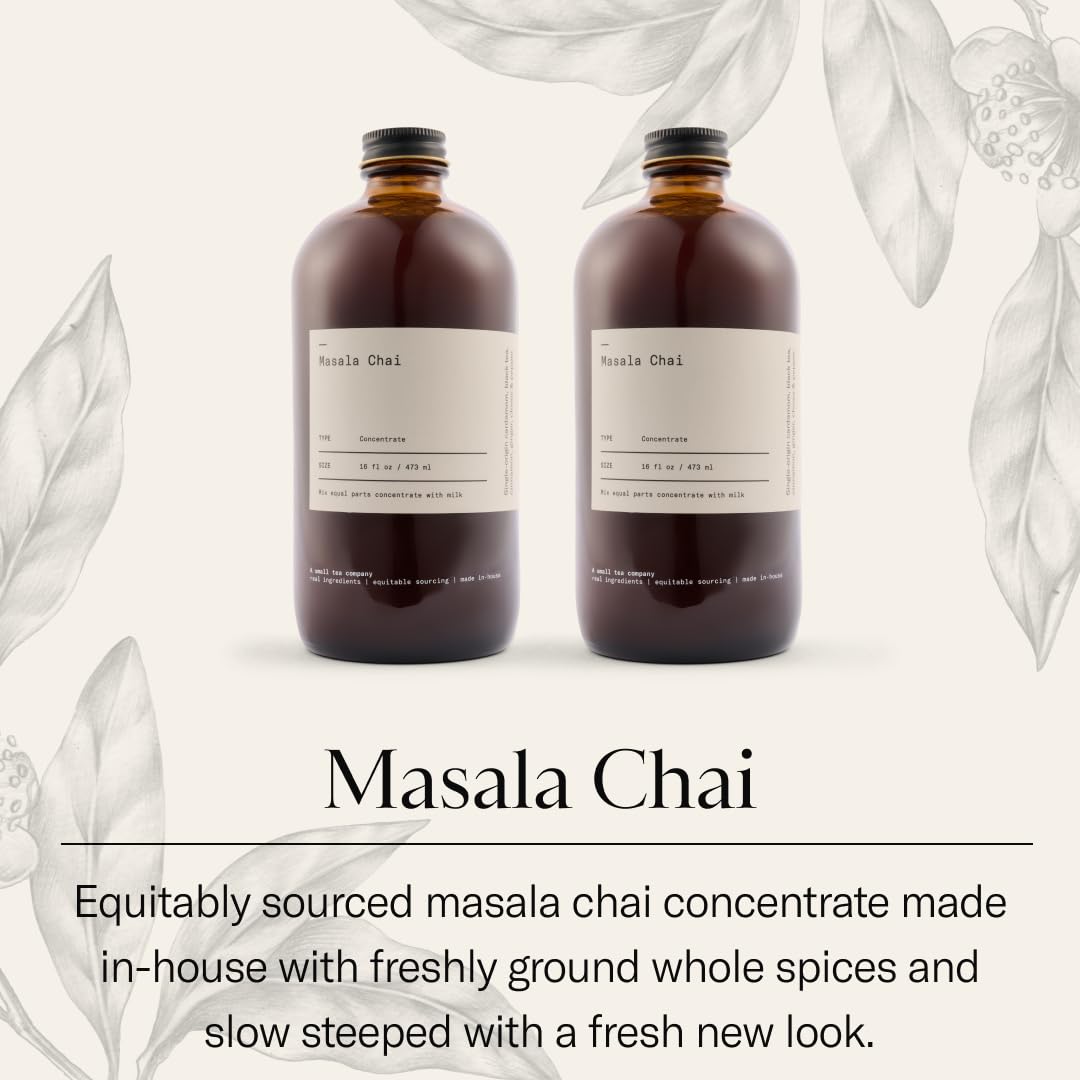 Masala Chai Tea Concentrate Small Batch Spiced Chai Hot or Iced Pack of 2