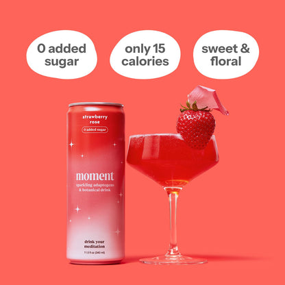 Botanical Sparkling Soda Adaptogen Drink Calm Clarity Relaxation L Theanine Ashwagandha Sugar Free Caffeine Free