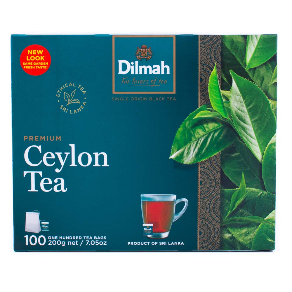 Dilmah Premium 100% Pure Ceylon Tea, 100-Count Tea Bags (Pack of 3)