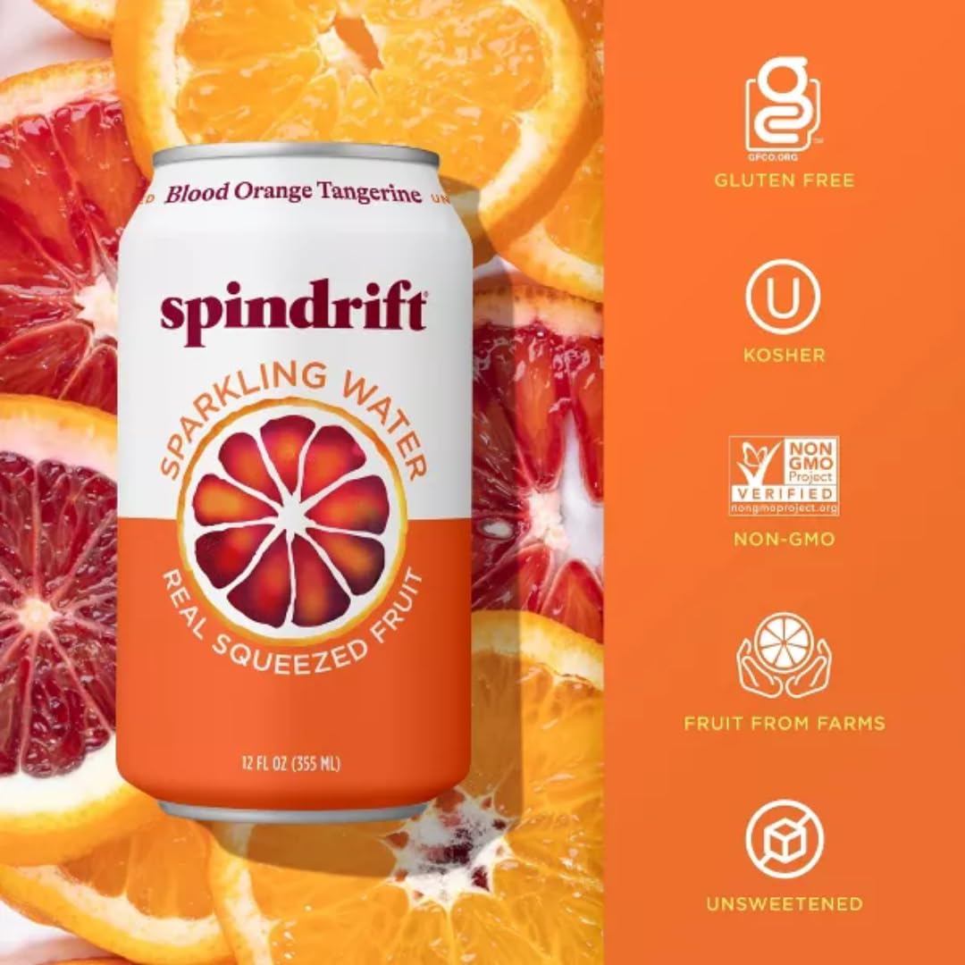 Sparkling Water Variety Pack Real Squeezed Fruit 12oz Cans Pack of 18 9 Flavors