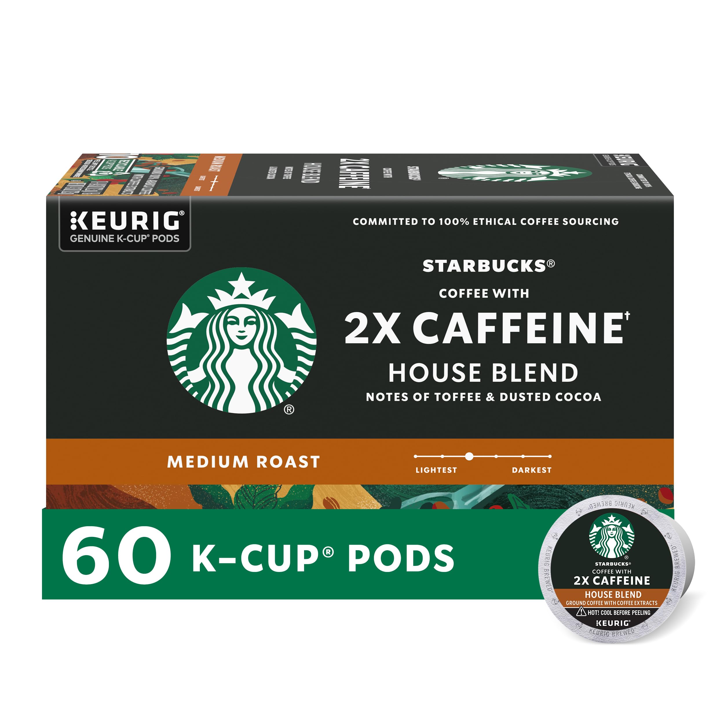 STARBUCKS 2 caffeinecapsuleboxkeurigmedium roast