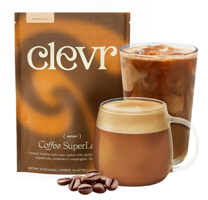Instant Tea Latte Superfood Powder Blend with Oat Milk Lion’s Mane Reishi Mushroom 14 Servings