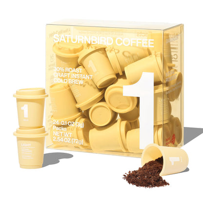 Super Instant Freeze Dried Coffee Pods Light Medium Dark Roast 100% Arabica Hot or Cold Brew