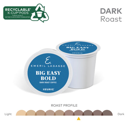 Emeril Big Easy Bold Coffee, Keurig Single-Serve K-Cup Pods, Dark Roast Coffee