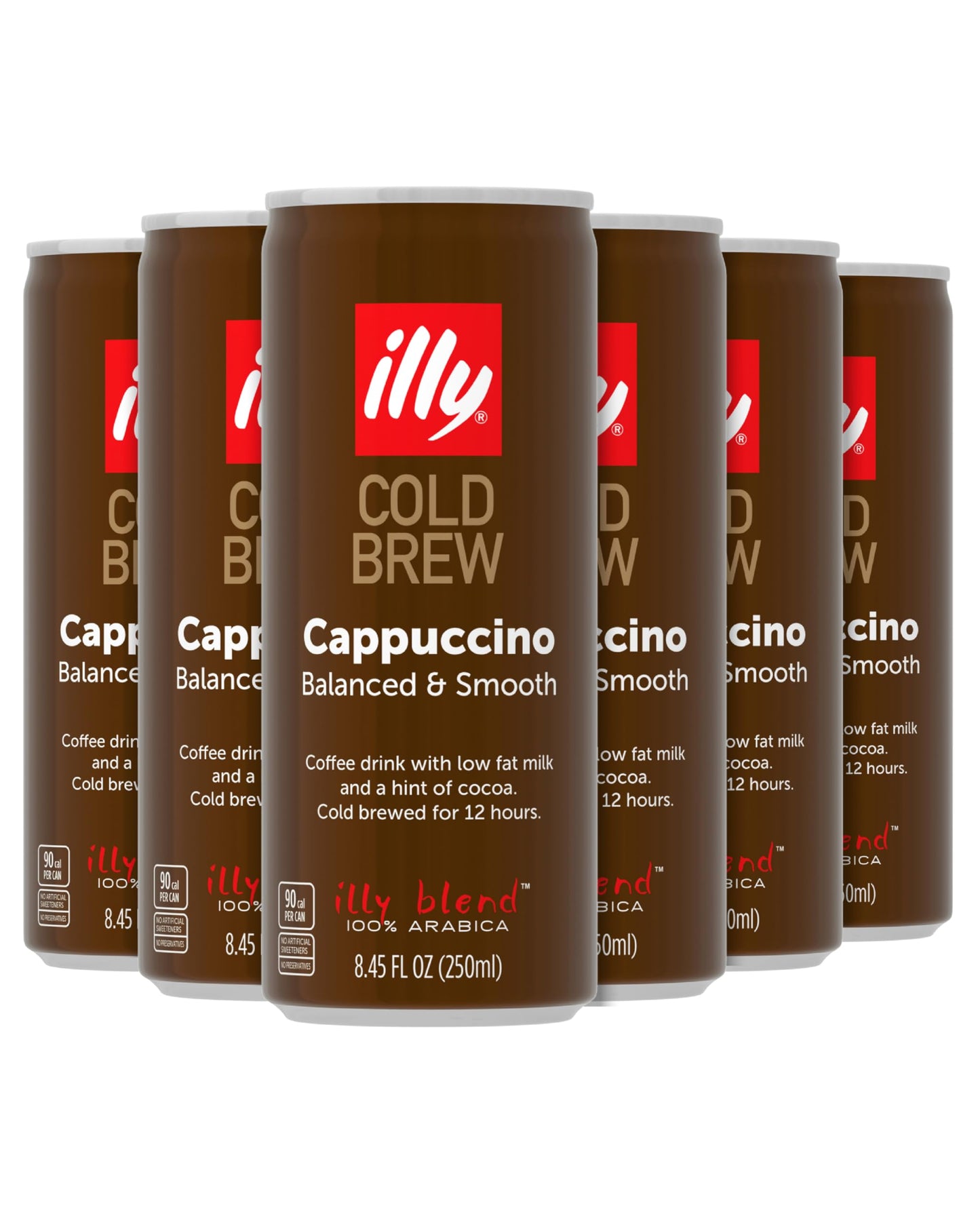Ready to Drink Cold Brew Cappuccino & Latte Macchiato Italian Arabica Coffee All Natural No Preservatives