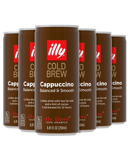 Ready to Drink Cold Brew Cappuccino & Latte Macchiato Italian Arabica Coffee All Natural No Preservatives