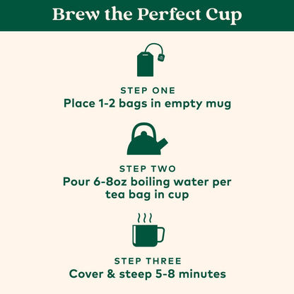 Organic Tulsi Herbal Tea Holy Basil Stress Relief Caffeine Free Immune Support Tea Bags 6 Pack