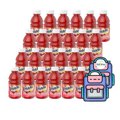 Juice Drink Bottle Variety Pack 10oz 24 Pack with Reusable Snack Bags Fruit Beverage Bottled Drinks