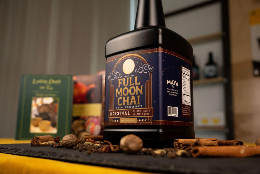 Full Moon Chai Tea Concentrate Classic Indian Style Organic Cane Sugar Natural Flavored Blend