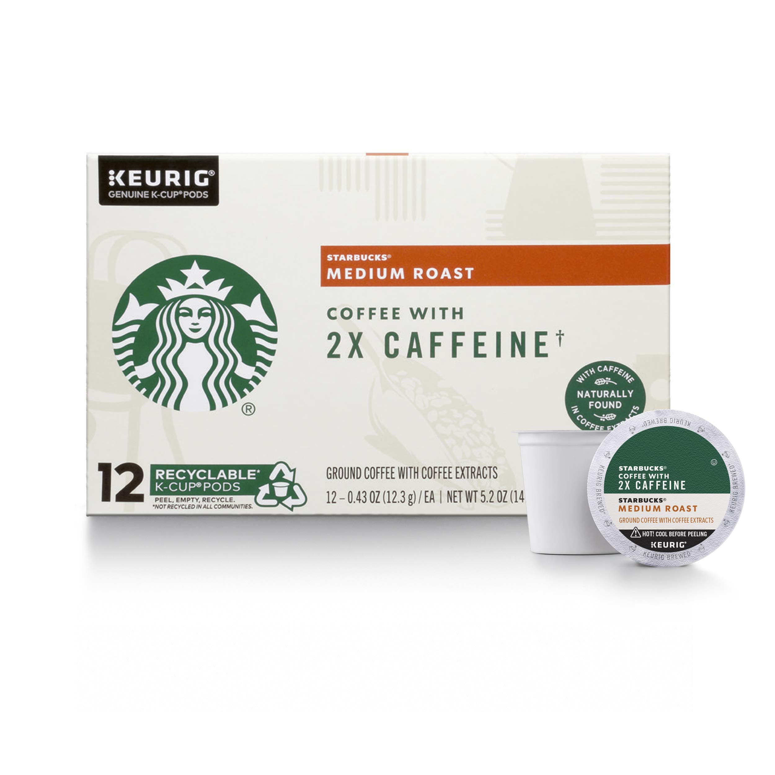 STARBUCKS 2 caffeinecapsuleboxkeurigmedium roast