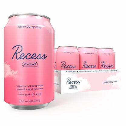 Recess Mood Magnesium Supplement Drink Calming Beverage, 12 Ounce, Pack of 12