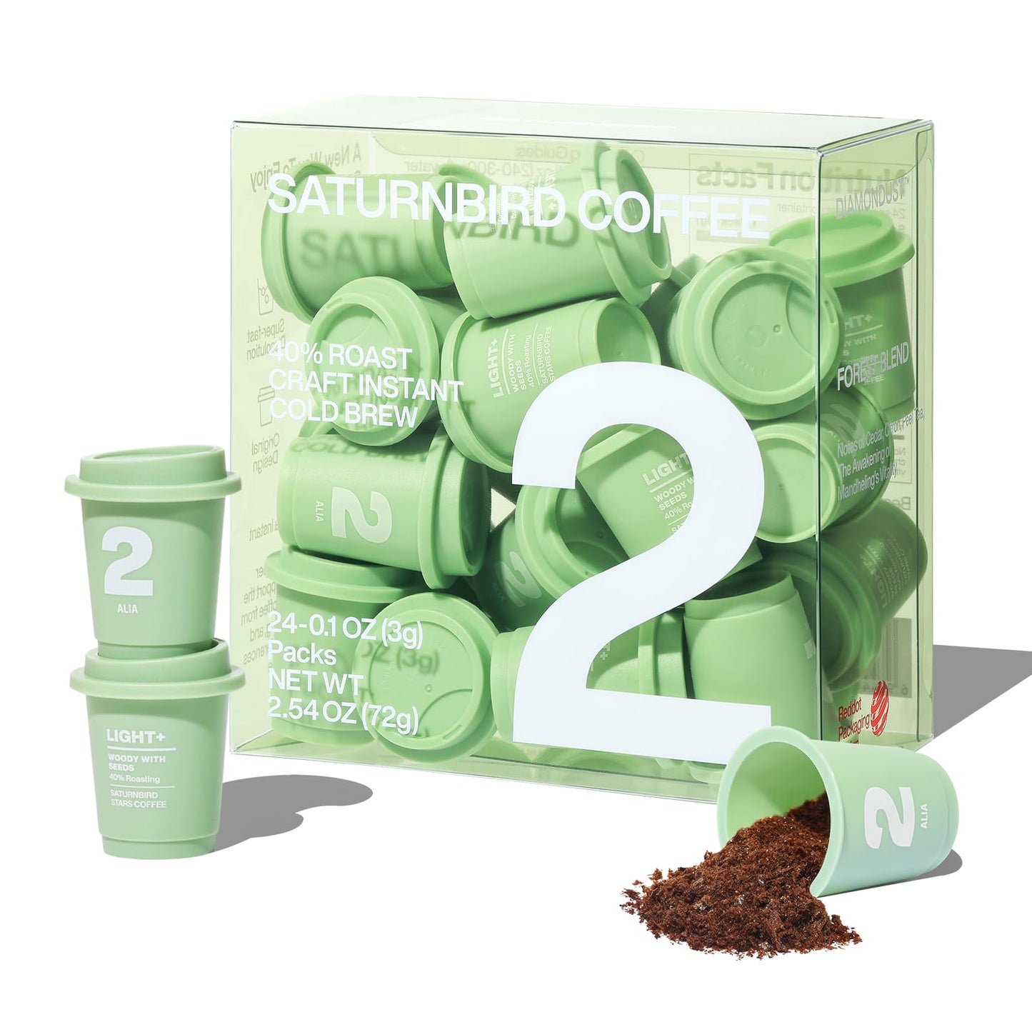 Super Instant Freeze Dried Coffee Pods Light Medium Dark Roast 100% Arabica Hot or Cold Brew