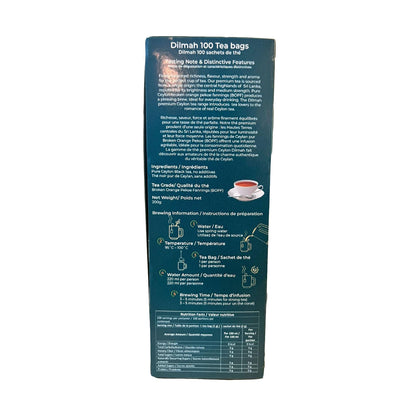 Dilmah Premium 100% Pure Ceylon Tea, 100-Count Tea Bags (Pack of 3)