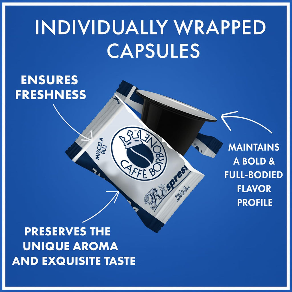 Nespresso Compatible Italian Coffee Pods Fresh Roasted Individually Wrapped Capsules Original Line Only