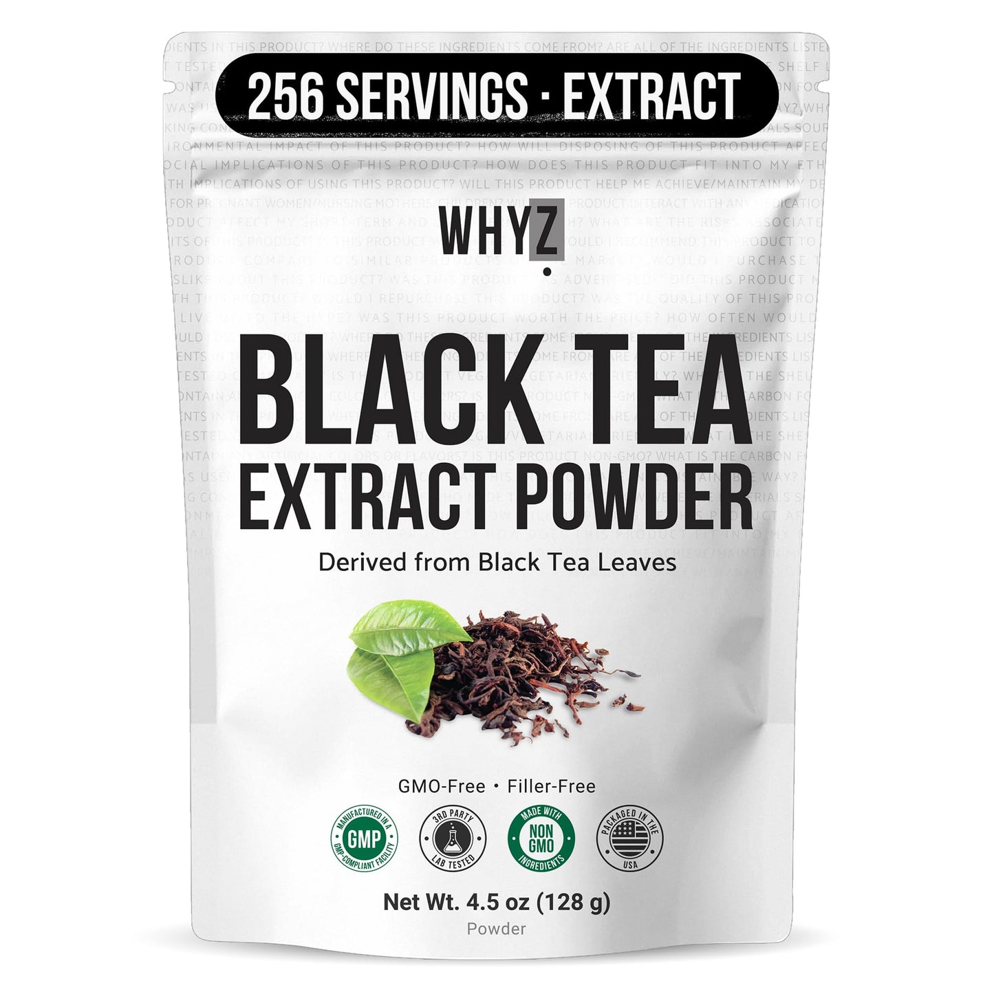 Instant Black Tea Powder Unsweetened Iced Tea Concentrate Hot & Cold Drink Mix