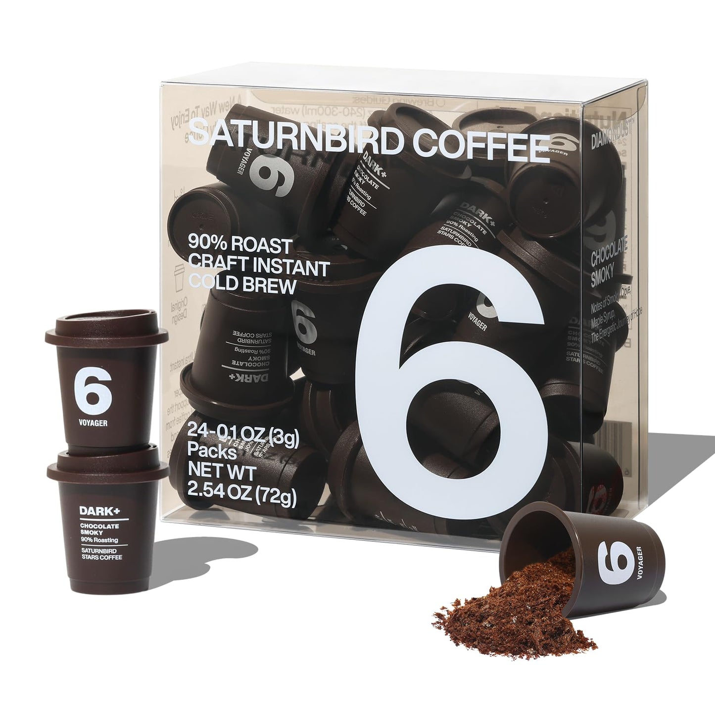 Super Instant Freeze Dried Coffee Pods Light Medium Dark Roast 100% Arabica Hot or Cold Brew