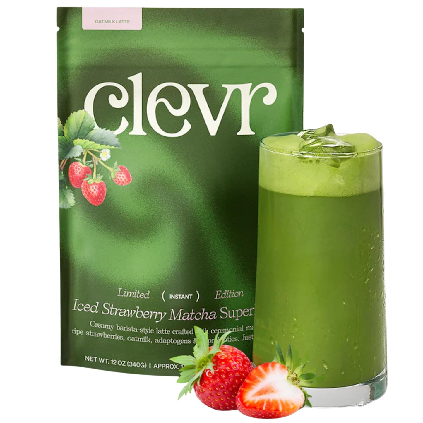 Instant Tea Latte Superfood Powder Blend with Oat Milk Lion’s Mane Reishi Mushroom 14 Servings