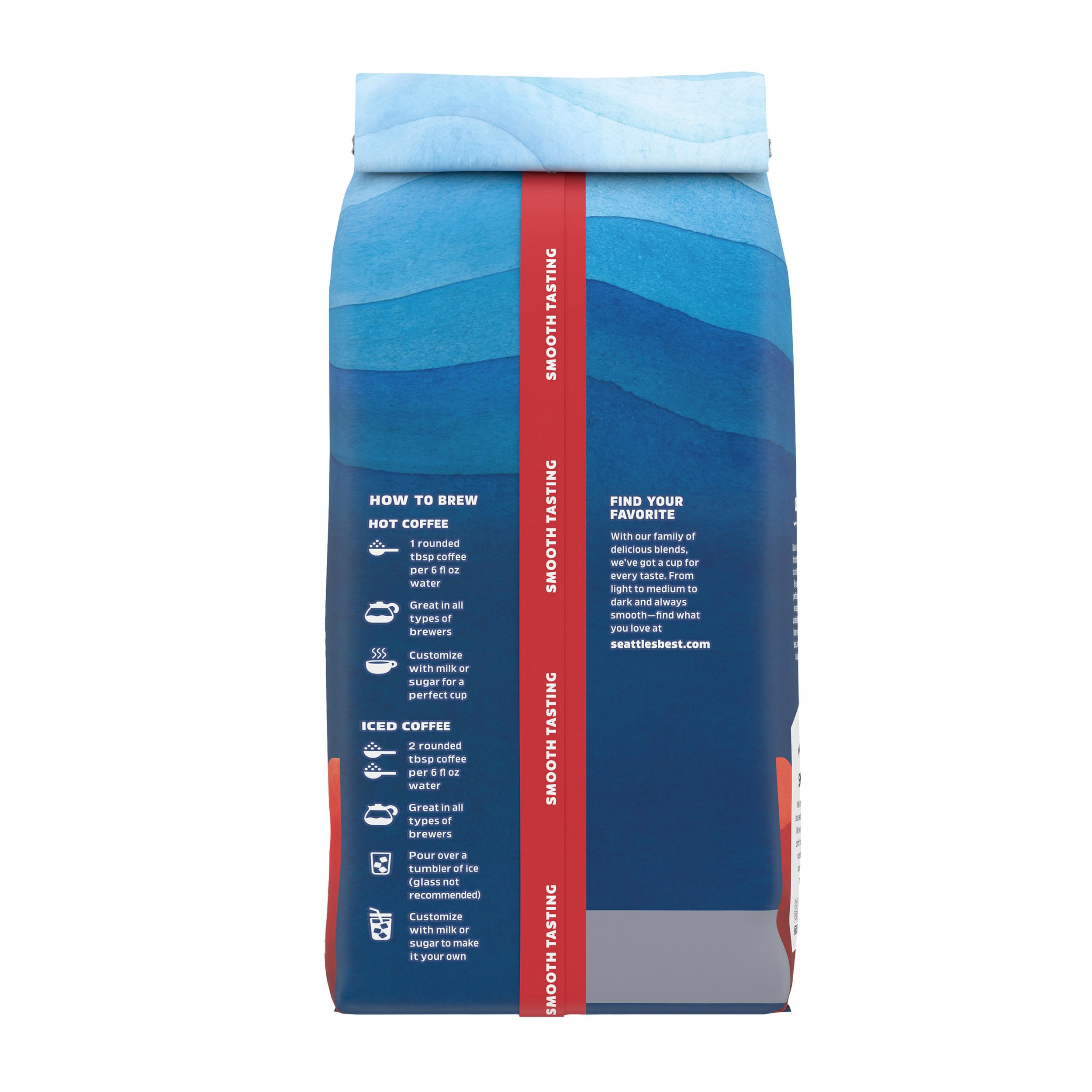 Decaf Medium Roast Ground Coffee Smooth Blend 12oz Bags Pack of 6