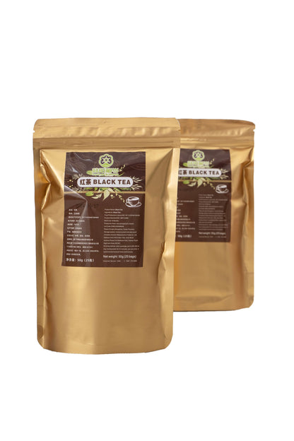 FORESUN & PLUM GARDEN Black Tea Bags Original, Naturally Black Tea Bags 25 Count
