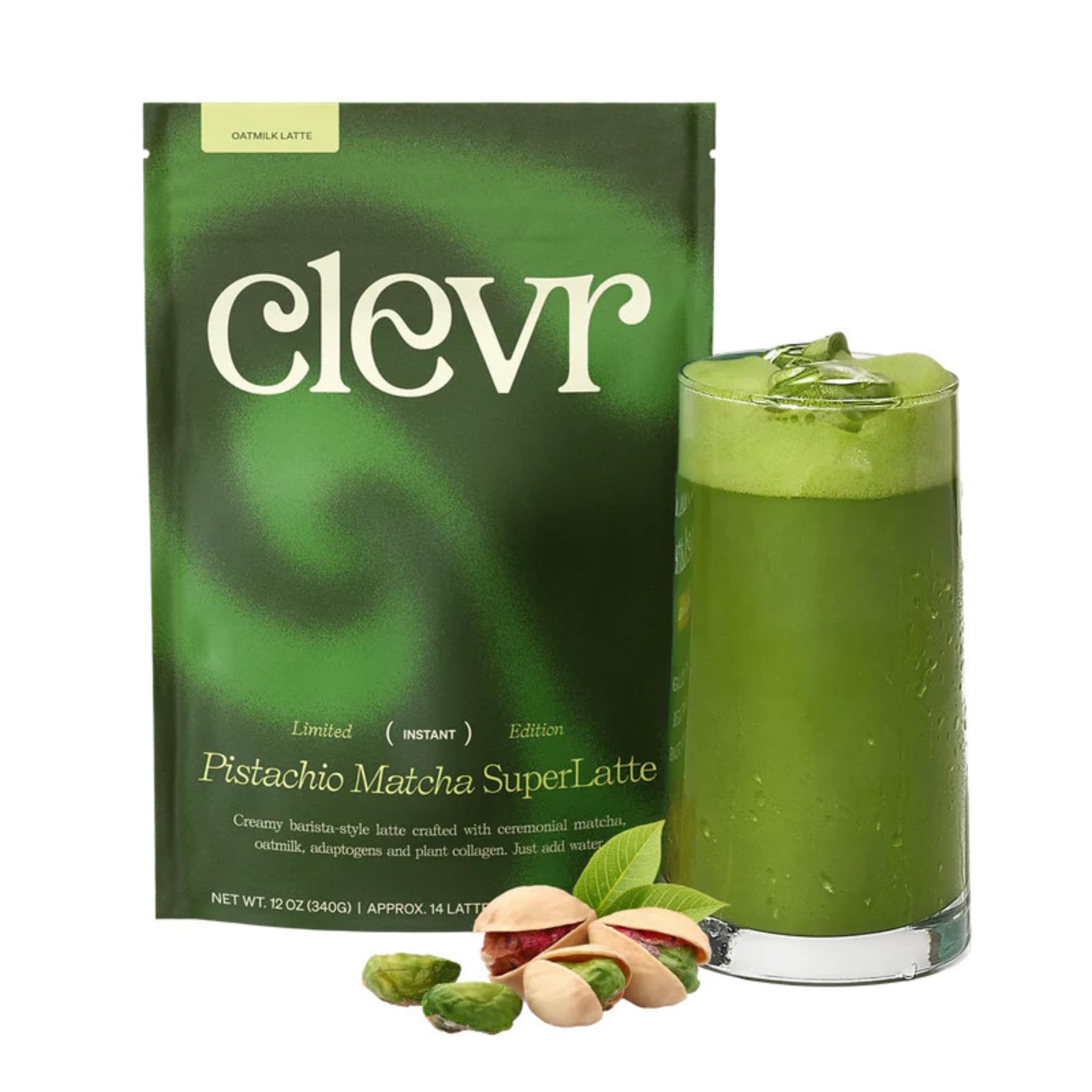 Instant Tea Latte Superfood Powder Blend with Oat Milk Lion’s Mane Reishi Mushroom 14 Servings