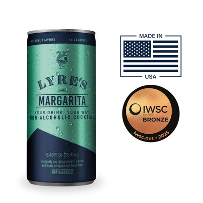 Lyre's Margarita - Non Alcoholic Spirits | Premium Ready To Drink Cocktail | 250ml | 50 Calories Per Can Only