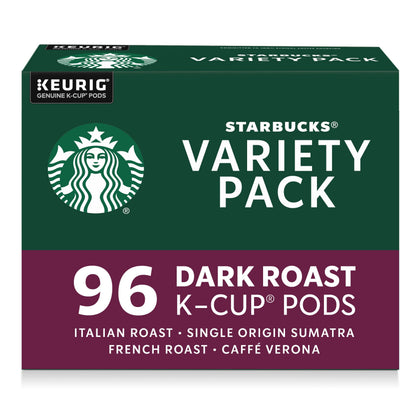 Dark Roast Coffee K-Cup Pods Variety Pack Keurig Compatible 96 Count Hot or Iced Coffee
