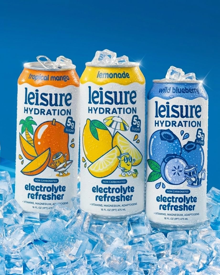 Hydration Beverage Variety Pack Lemonade Flavor Low Calorie Functional Drink Cans Pack of 24